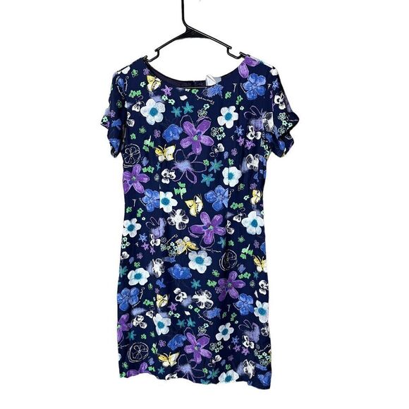 Vintage‎ Y2K Rabbit Rabbit Rabbit Designs Flower Print Dress - Picture 1 of 7
